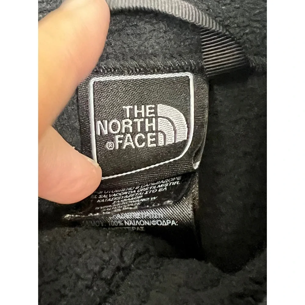 The North Face Denali Fleece Jacket Boys Small 7/8 Black Full Zip Coat NF0A34VJ